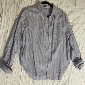 Free People oversized button down top